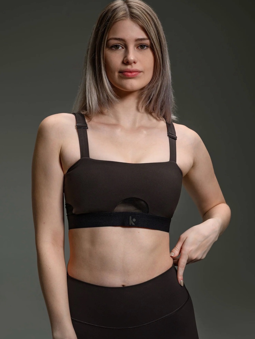 NWT Square Bra Mesh II - Espresso